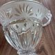 Cut crystal bonbonnière from Bohemia on a pedestal with a lid.