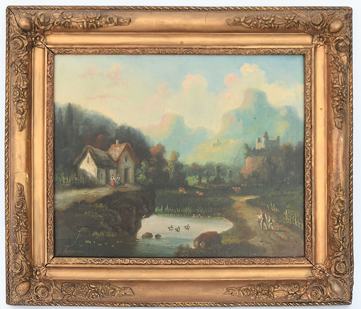 Huile sur toile Paysage