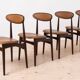 Mid Century Modern Dining Set, Round Table with 6 Fredrik Kayser Chairs