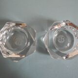 pair of salt shakers Baccarat art table vintage crystal salt shakers