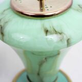 Lampes Art Deco en laiton et verre 1950