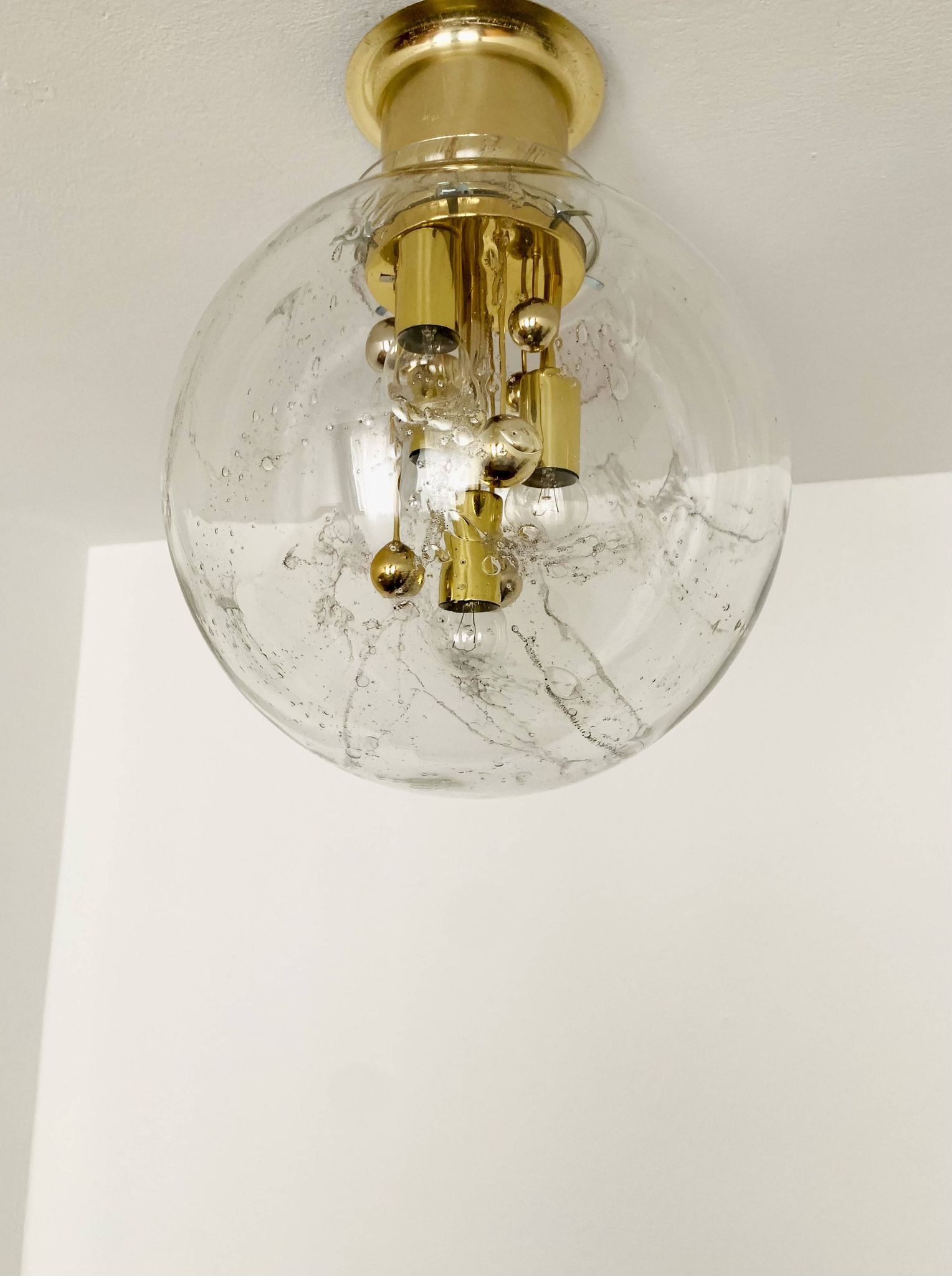Ice Glass Flush Lamp by Doria