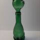 Glass bottle representing a cat , Empoli Italy 60s