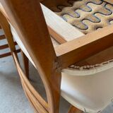 Set of 4 vintage an50 Scandinavian white chairs