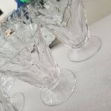 9 glasses with beveled foot 60's