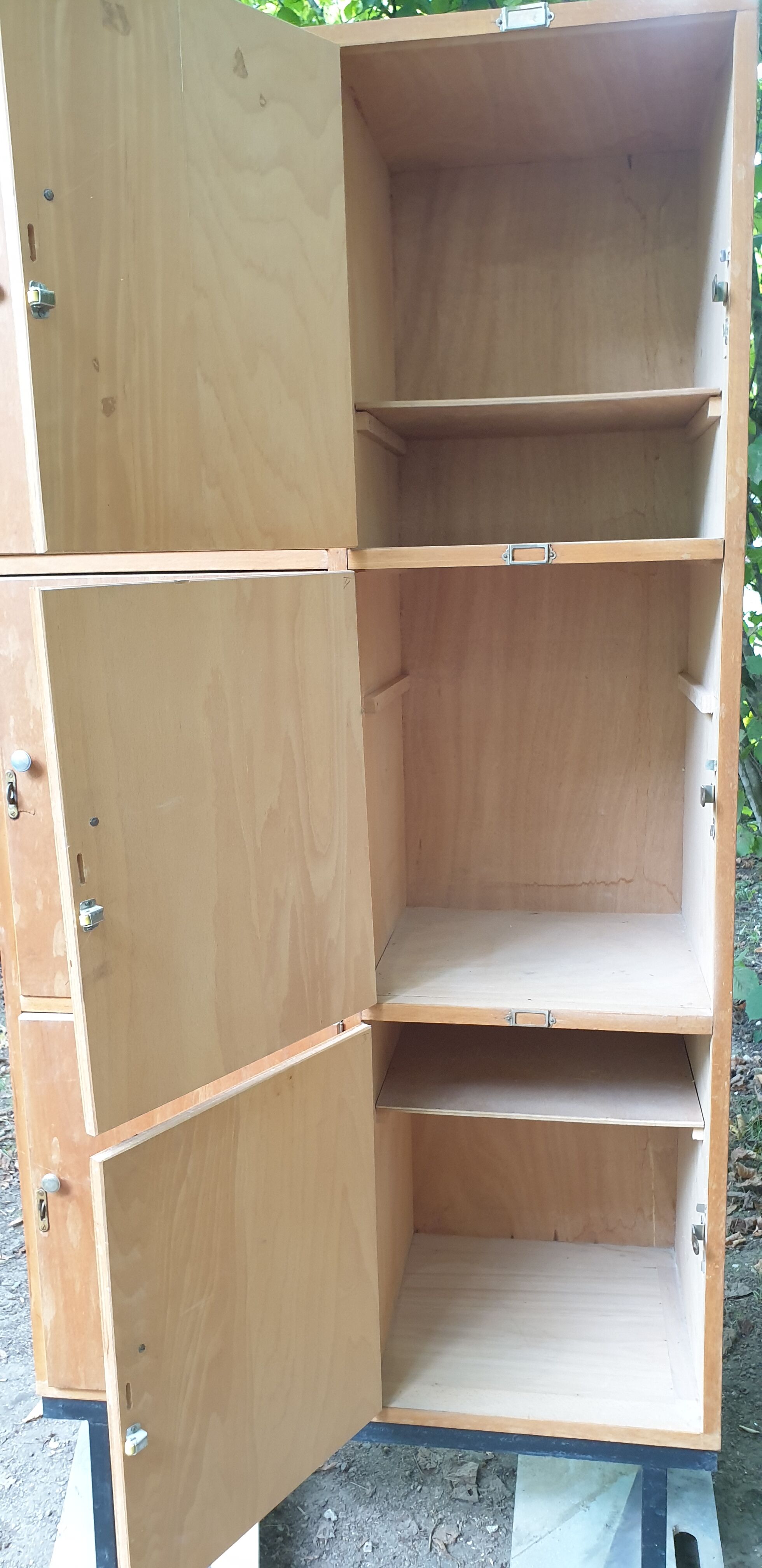 School closet with lockers