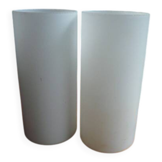 2 white opaline tulip lamps from the 1950s-60s.