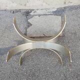 Vintage metal coffee table and smoked glass