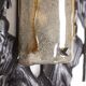 Mazzega. Pair of Brutalist wall lights in glass and iron. 1950s.