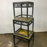 Nesting tables ceramic wrought iron