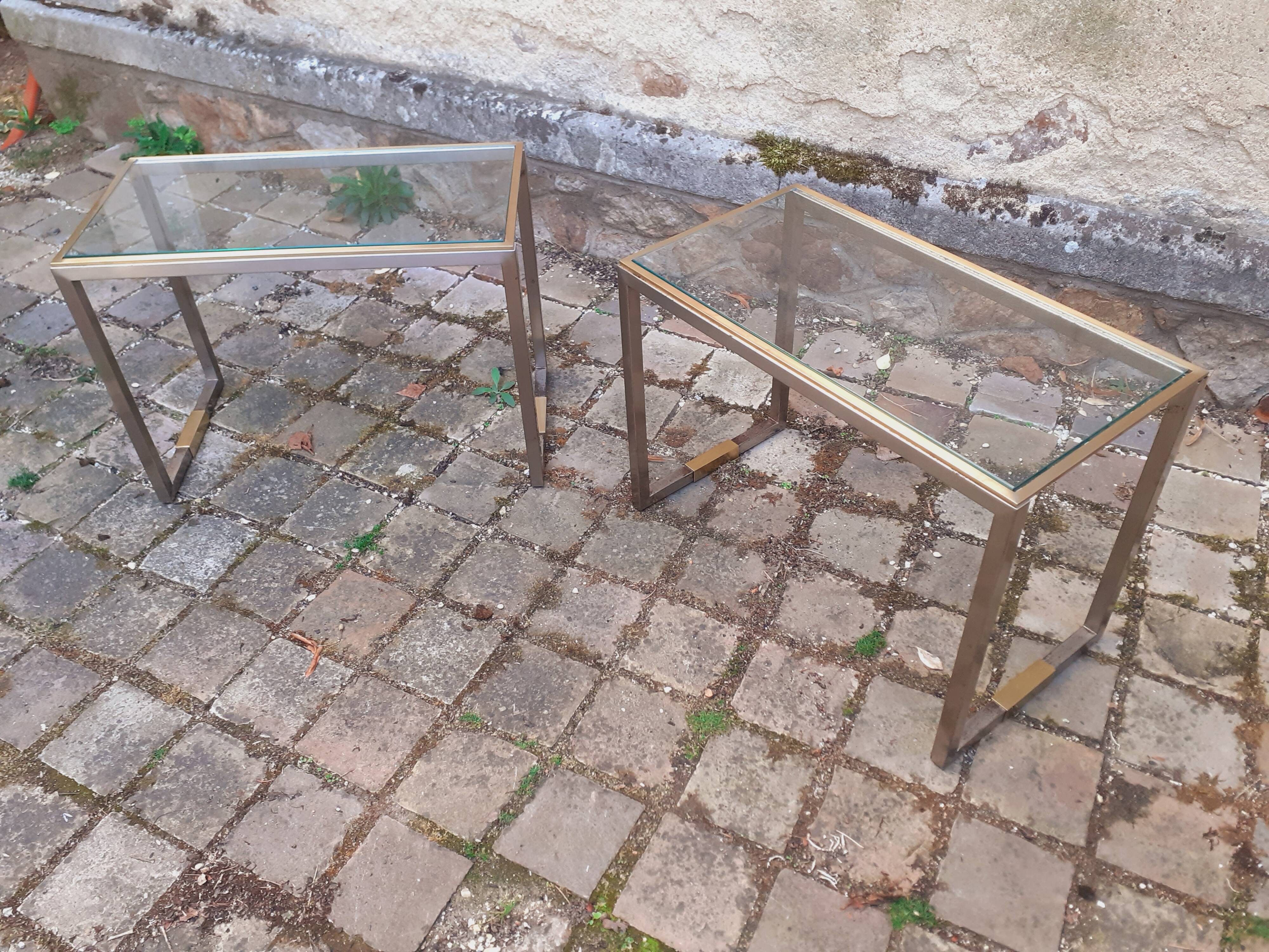 Paire de bout de canapé, chevets année 70