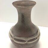 Vase en verre Scavo moulé à la main, marron, Italie