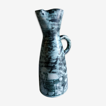 Ceramic pitcher by Jacques Blin 1950