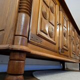 Solid oak enfilade Art Deco, circa 1940.