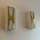 Pair of Loewy wall lights for Hilton, brass and Perspex, France 1965