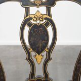 Set of 2 antique French Napoleon III chairs inlaid with mother-of-pearl