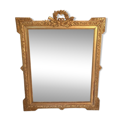 Miroir de cheminée de style Louis XVI et d'époque XIXème