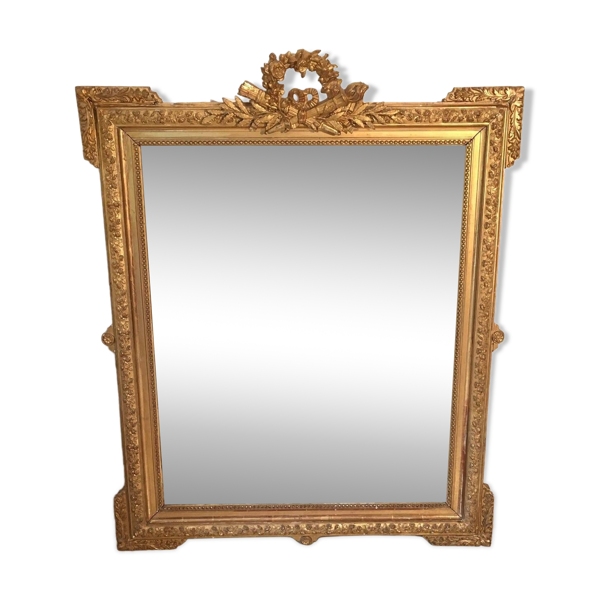 Miroir de cheminée de style Louis XVI et d'époque XIXème