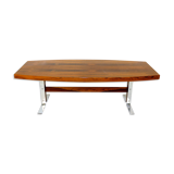 Table basse en palissandre et en métal, Suède, 1960