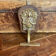 Wood and solid brass coat hook