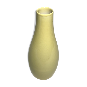 Vase soliflore ancien longchamps céramique jaune france vintage