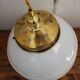 White and brass opaline globe suspension
