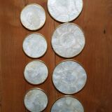 Under glasses in mother-of-pearl