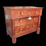 Old small solid wood chest of drawers