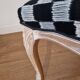 Fauteuil Louis XV style damier