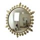 Vintage Metal Sun Mirror Convex Gold Deknudt 70s