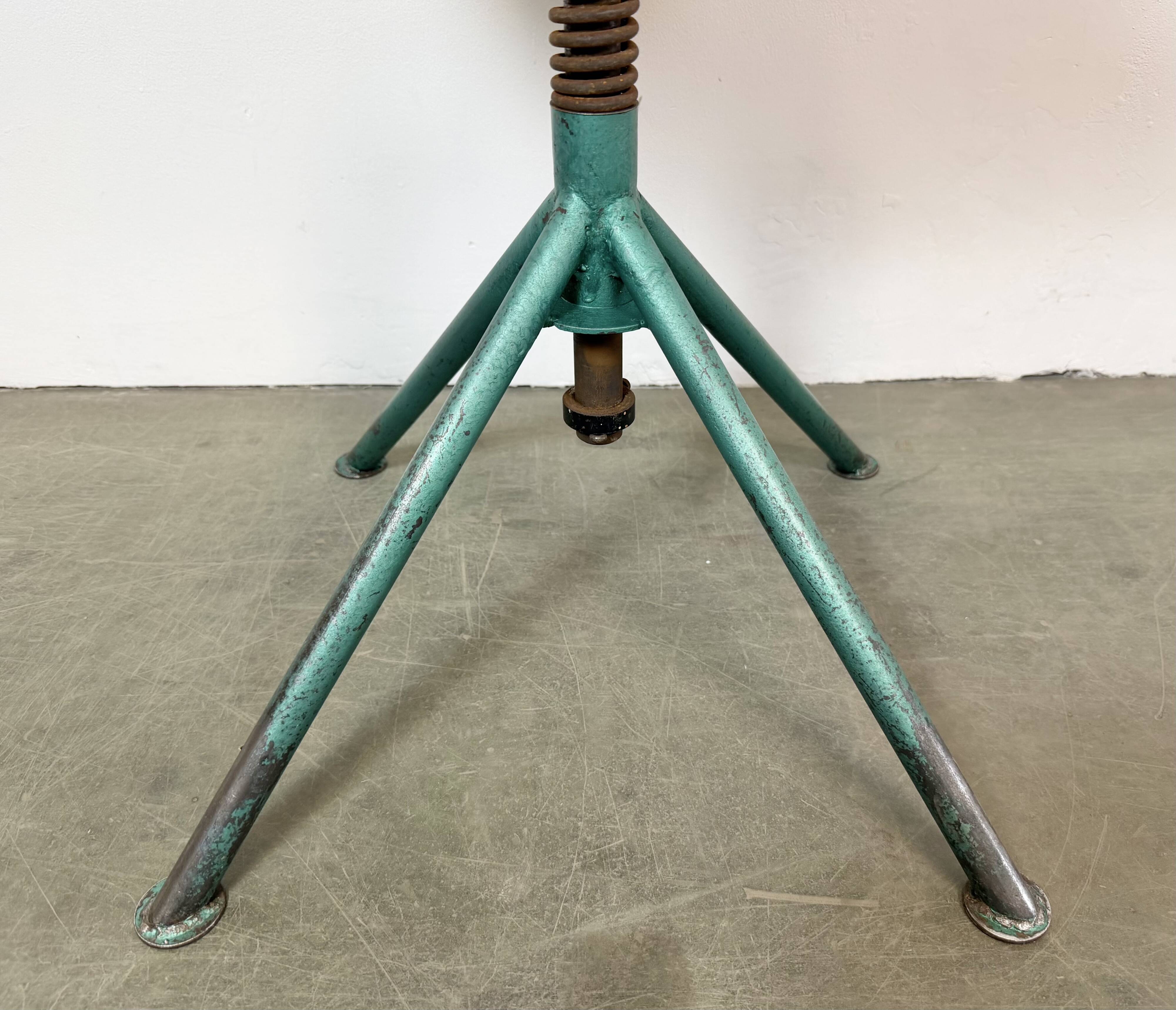 Dark Green Industrial Workshop Chair, 1950s