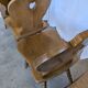 Set of 4 Vintage Tyrolean Heart Cutout Wooden Dining Chairs
