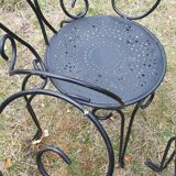 3 fauteuils de jardin fer forgé ouvragé