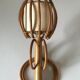 Rattan wall lamp vintage design 60 s