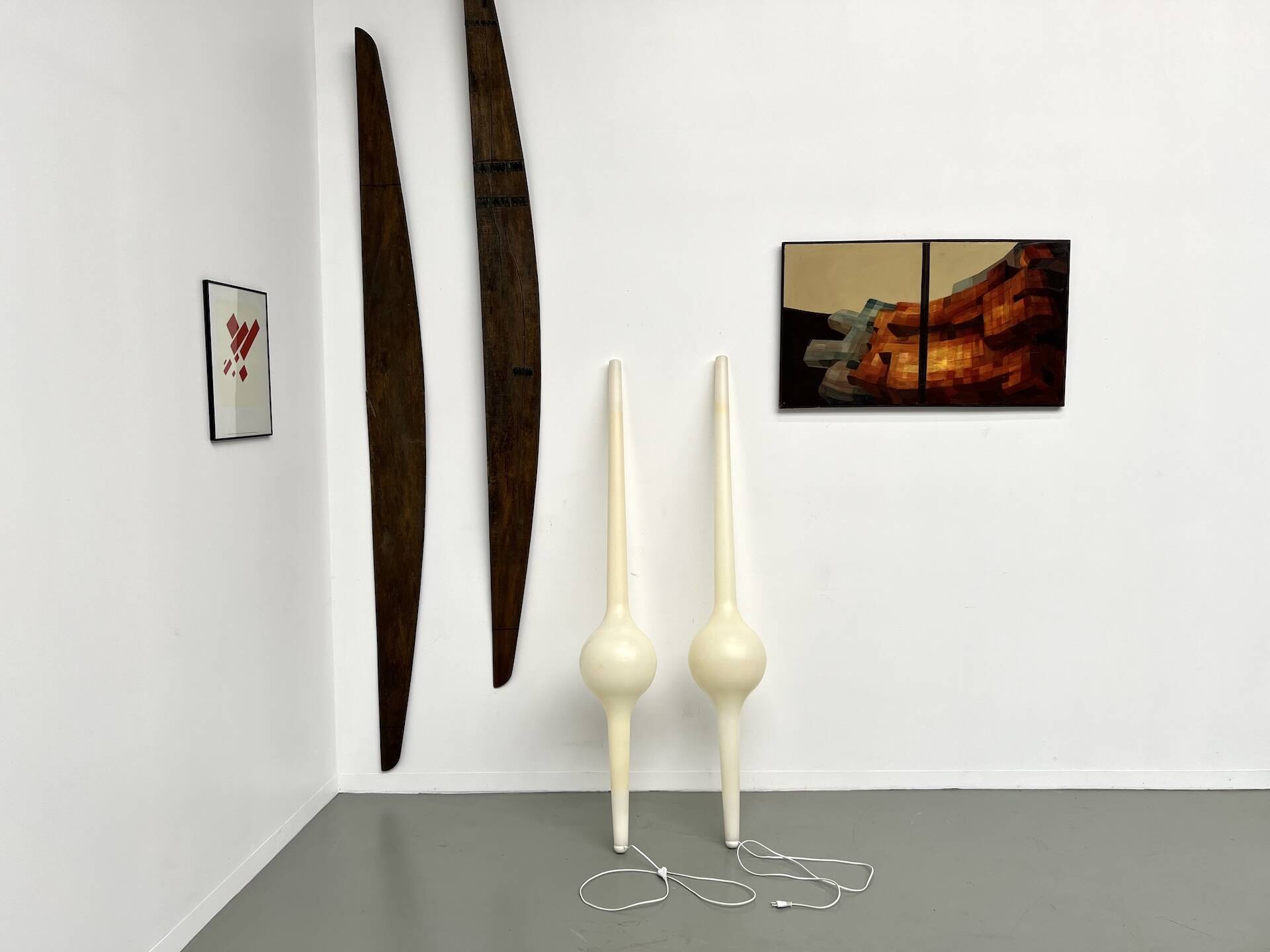 Pair of Michael Young Sticklight Lamps