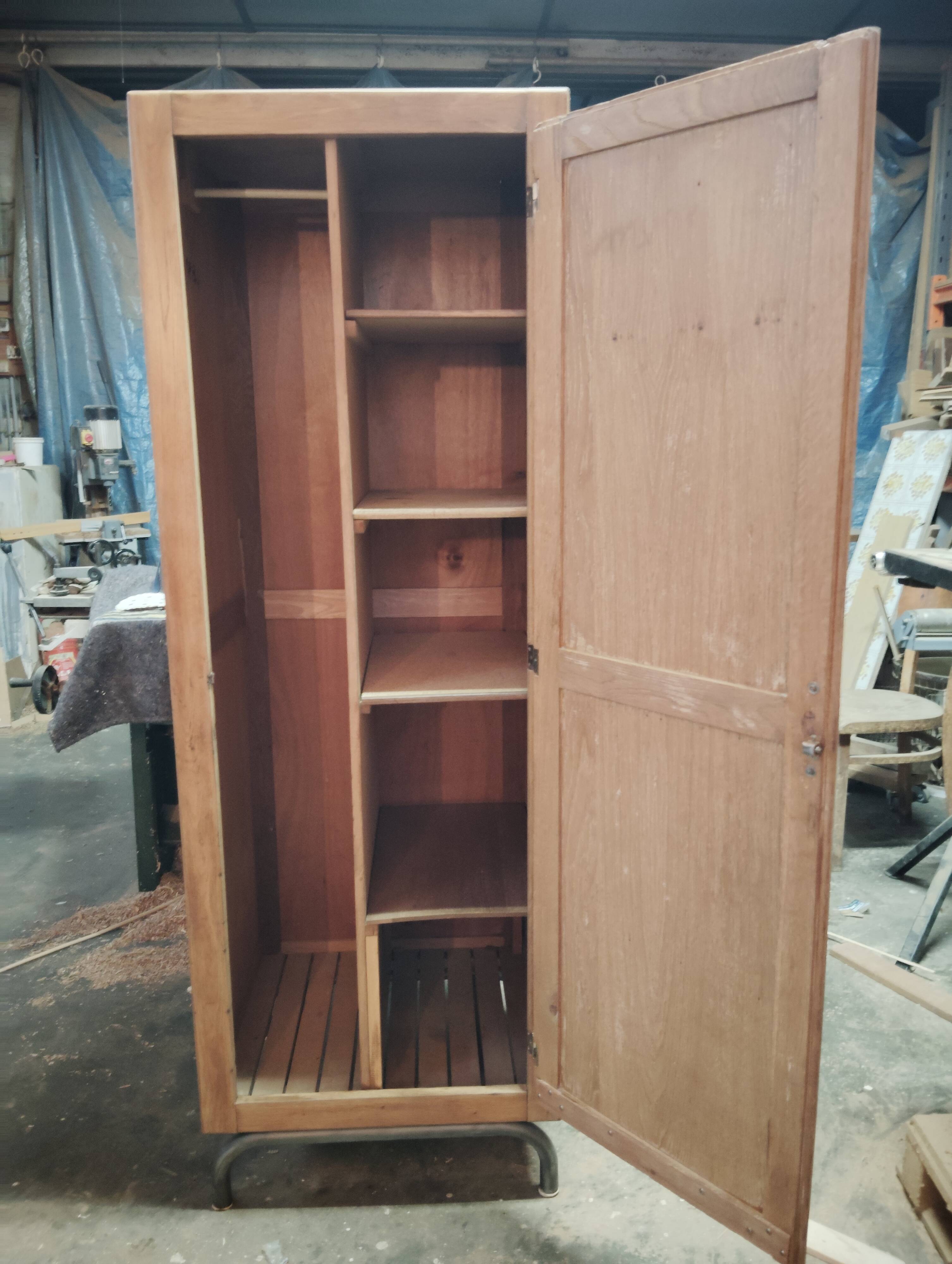 Restored vintage boarding school wardrobe