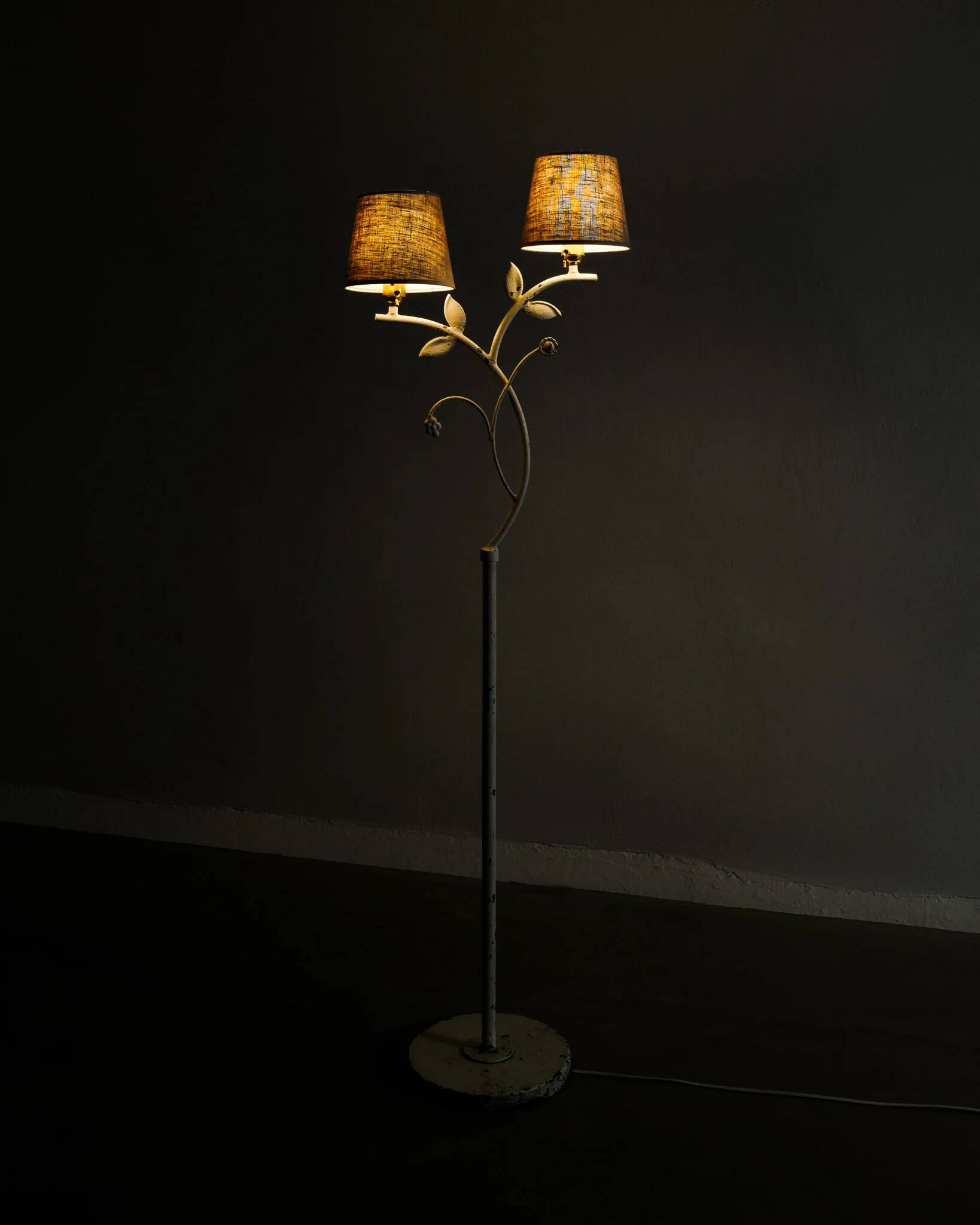 Swedish Grace floor lamp by Bjerkås, 1940s