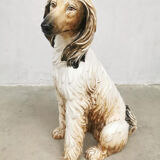 Vintage Italian ceramic dog statue sculpture XL