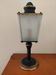 Arlus lamp in black metal, brass and glass circa 1950