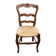 Louis XV 18th century solid wood dining chair with a straw seat.