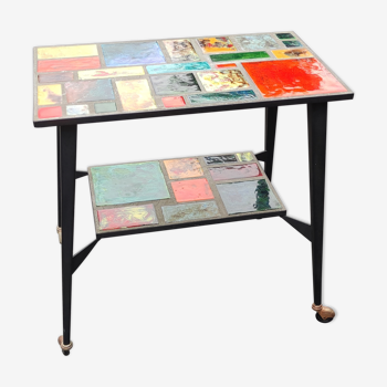 Table d appoint roulante Vintage
