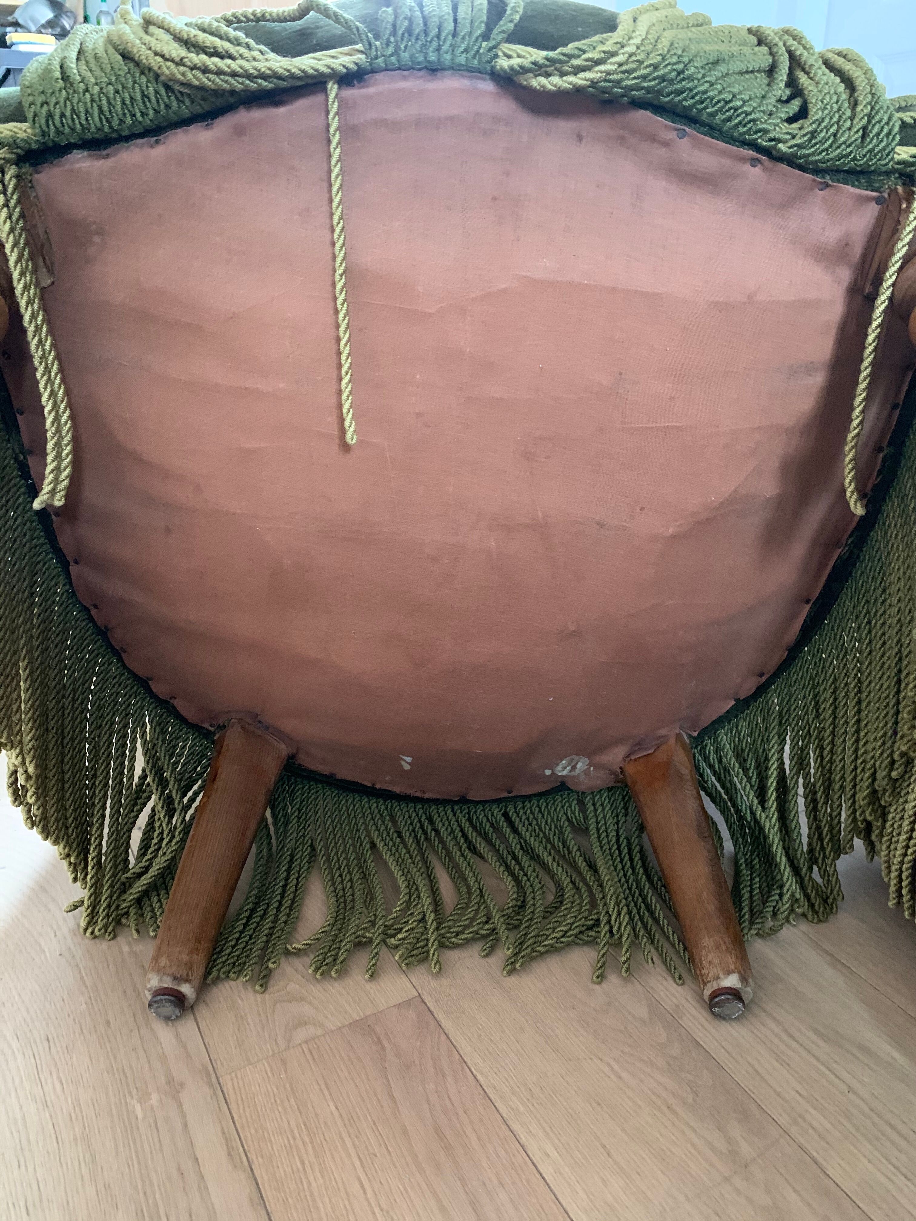 Pair of toad armchairs