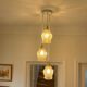Triple suspension with vintage glass globes