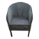 Blue grid rattan armchair