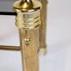 Set of two bedside tables - brass legs - black glass top - vintage style - 1970s