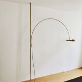 stunning Mid Century Modern brass UNA arc lamp by Florian Schulz