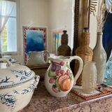 Gerber fruit slip pitcher, vintage ceramics