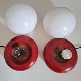 Paire de lampes de chevet revisitées
