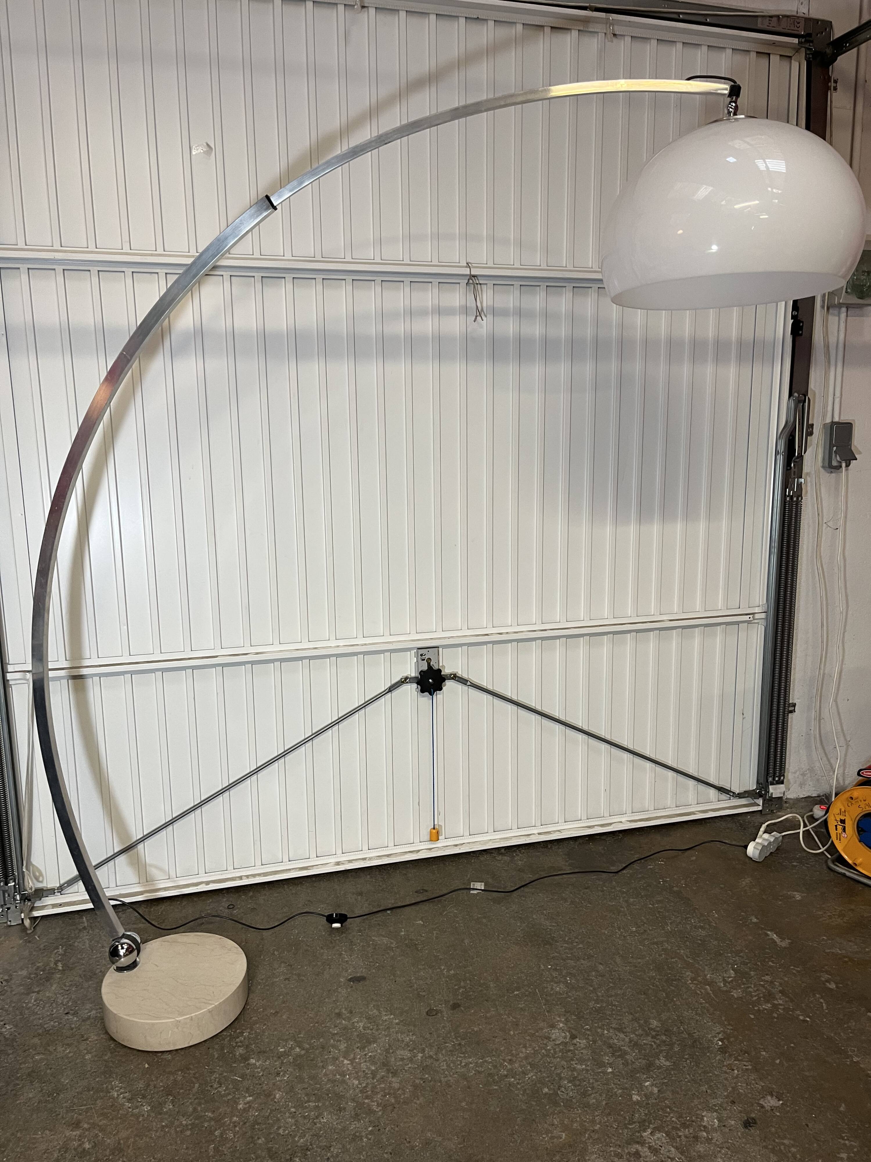 Designer arc floor lamp from the 70s