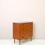 Vintage teak dresser with four drawers
